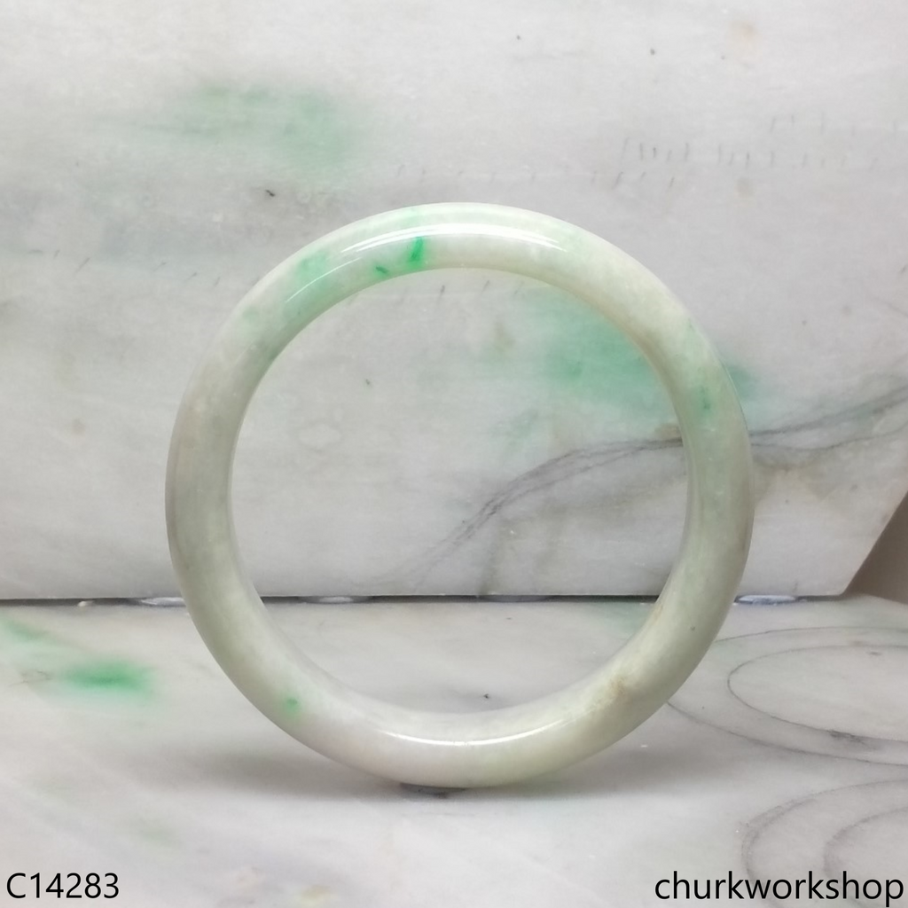 Pale green base with green jade bangle