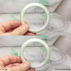 Pale lavender with splotches apple green bangle