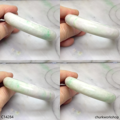 Pale lavender with splotches apple green bangle