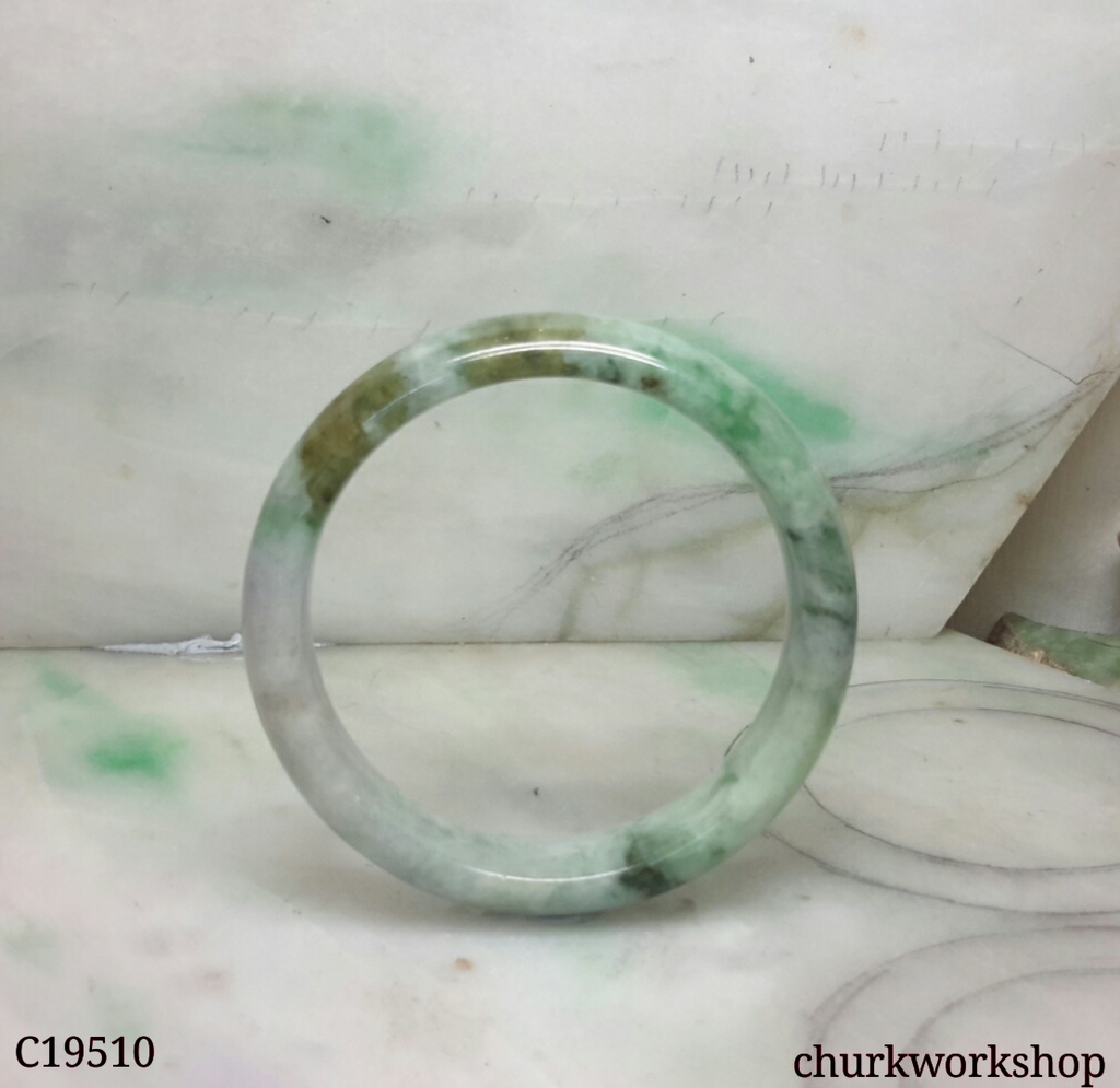 Light green mix dark green jade bangle