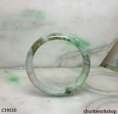 Light green mix dark green jade bangle