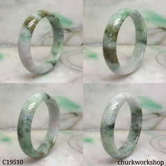 Light green mix dark green jade bangle