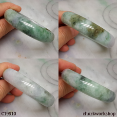 Light green mix dark green jade bangle