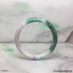Reserved Bluish green mix lavender jade bangle