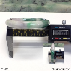 Reserved Bluish green mix lavender jade bangle