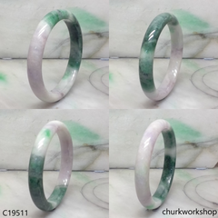 Reserved Bluish green mix lavender jade bangle