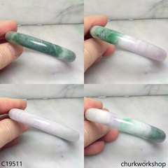 Reserved Bluish green mix lavender jade bangle