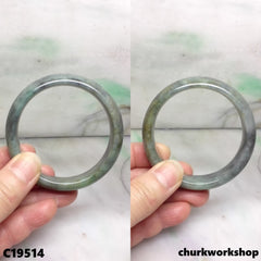 Bluish green jade bangle