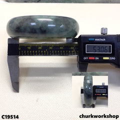 Bluish green jade bangle