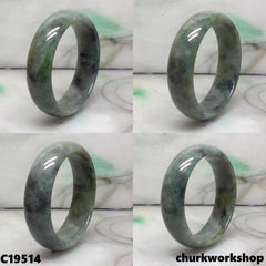 Bluish green jade bangle