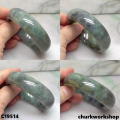 Bluish green jade bangle