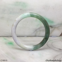 Bluish green and lavender jade bangle