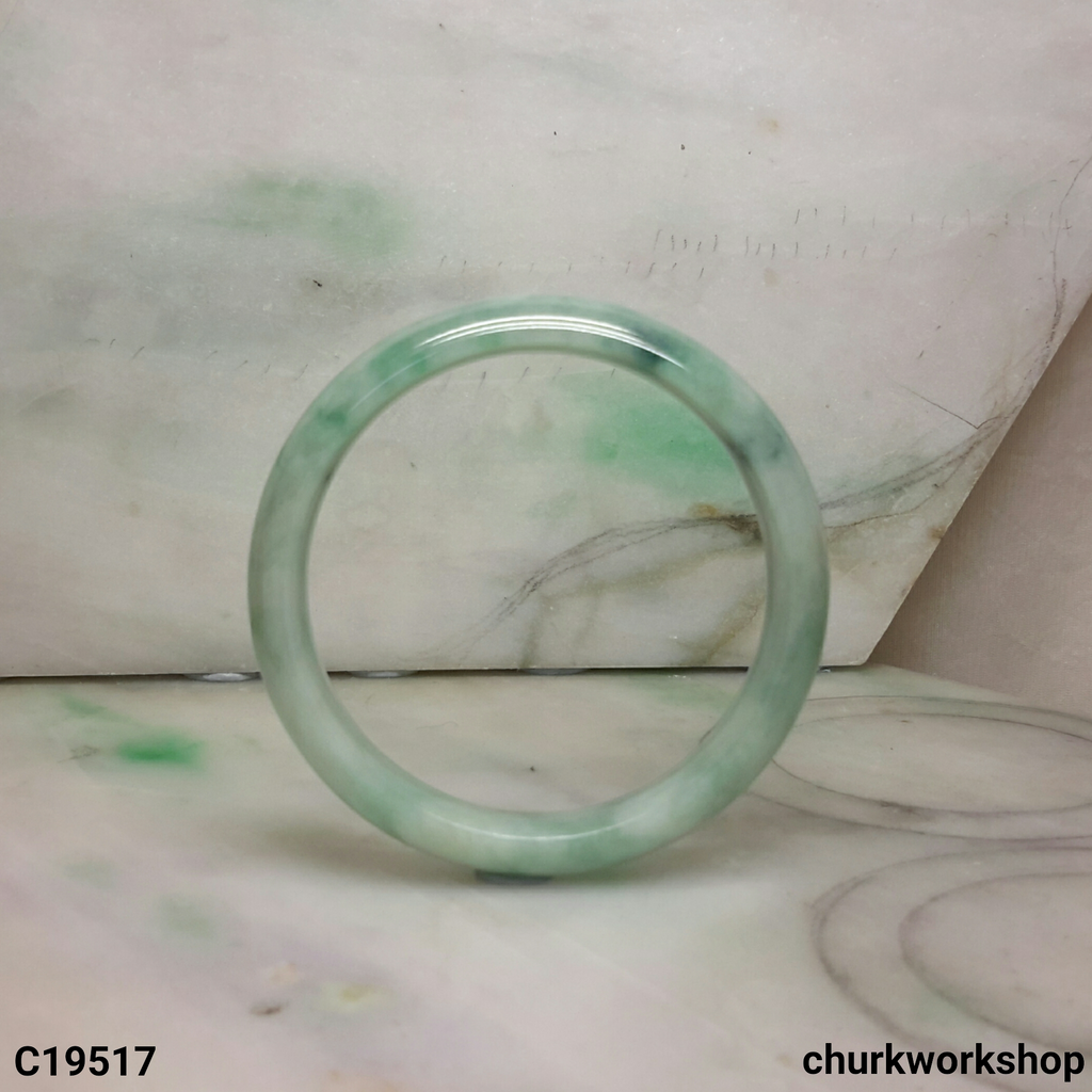 Bluish green jade bangle