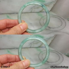 Bluish green jade bangle