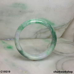 Green mix lavender jade bangle