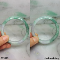 Green mix lavender jade bangle