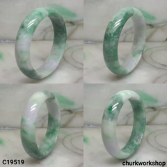 Green mix lavender jade bangle