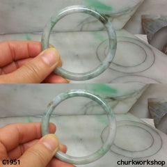 Light green mix dark green jade bangle