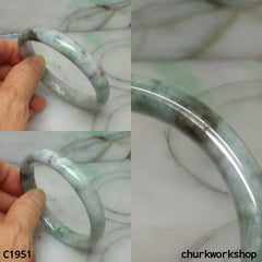 Light green mix dark green jade bangle