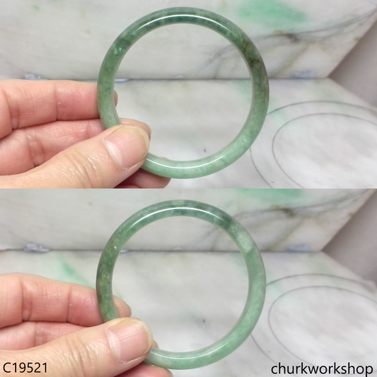 Bluish green jade bangle