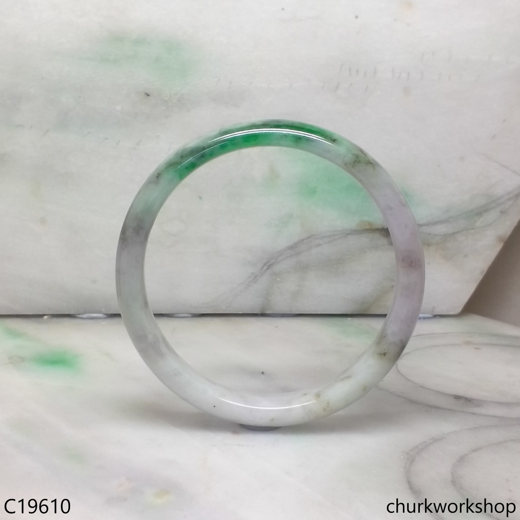 Pale lavender mix brownish & green bangle