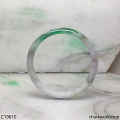 Pale lavender mix brownish & green bangle