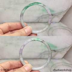Pale lavender mix brownish & green bangle