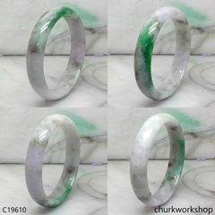 Pale lavender mix brownish & green bangle