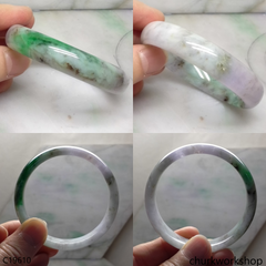 Pale lavender mix brownish & green bangle