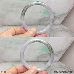 Pale lavender mix brownish green bangle