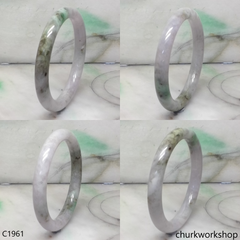 Pale lavender mix brownish green bangle