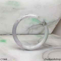 Pale lavender mix bluish green & brown bangle