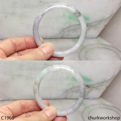 Pale lavender mix bluish green & brown bangle