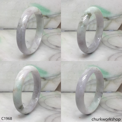Pale lavender mix bluish green & brown bangle