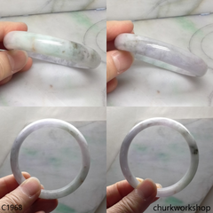 Pale lavender mix bluish green & brown bangle