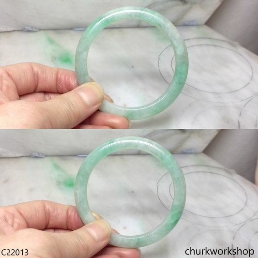Light green jade bangle