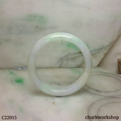 Light green mix pale lavender jade bangle