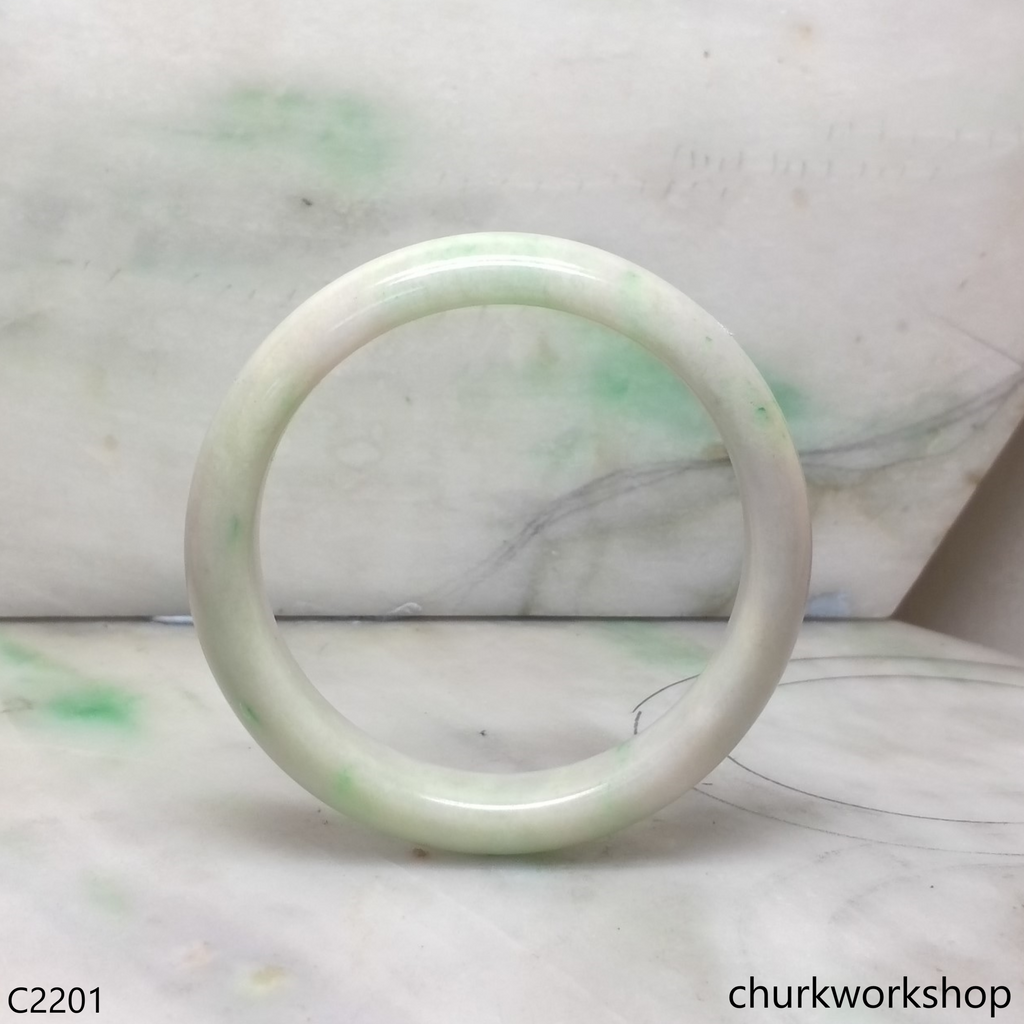 Light green jade bangle