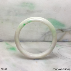 Light green mix pale lavender jade bangle