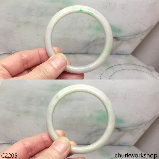 Light green mix pale lavender jade bangle