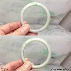 Light green mix pale lavender jade bangle