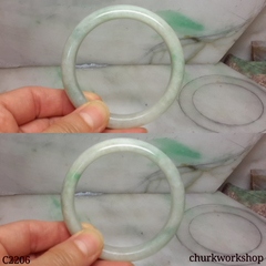 Light green jade bangle