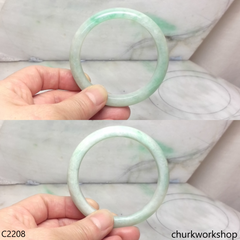 Light green jade bangle