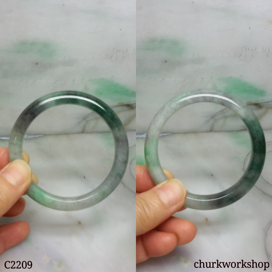 Multi green jade bangle