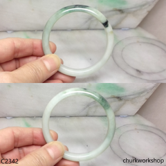 Light green jade bangle