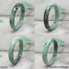Bluish green jade bangle