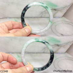 Multi-color jade bangle