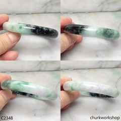 Multi-color jade bangle