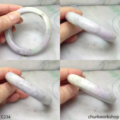 Lavender mix light green jade bangle