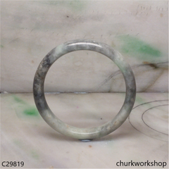 Light green mix grayish  jade bangle